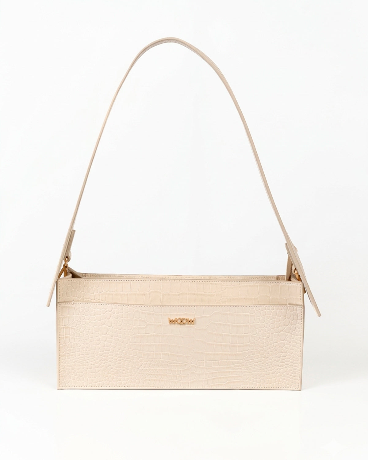 Bolsa Média Margô Couro Off White WOOW