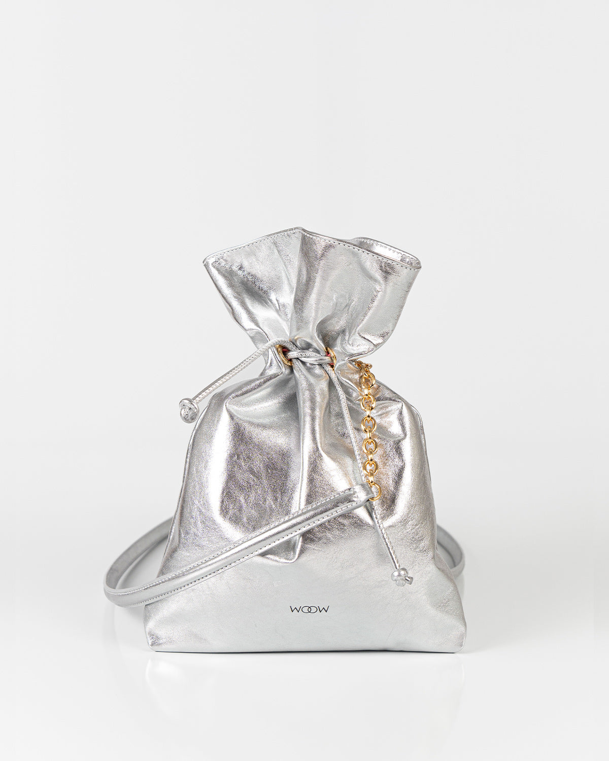Bolsa Média Rafa Couro Silver WOOW