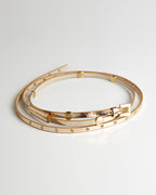Cinto Carolina Couro Gold WOOW
