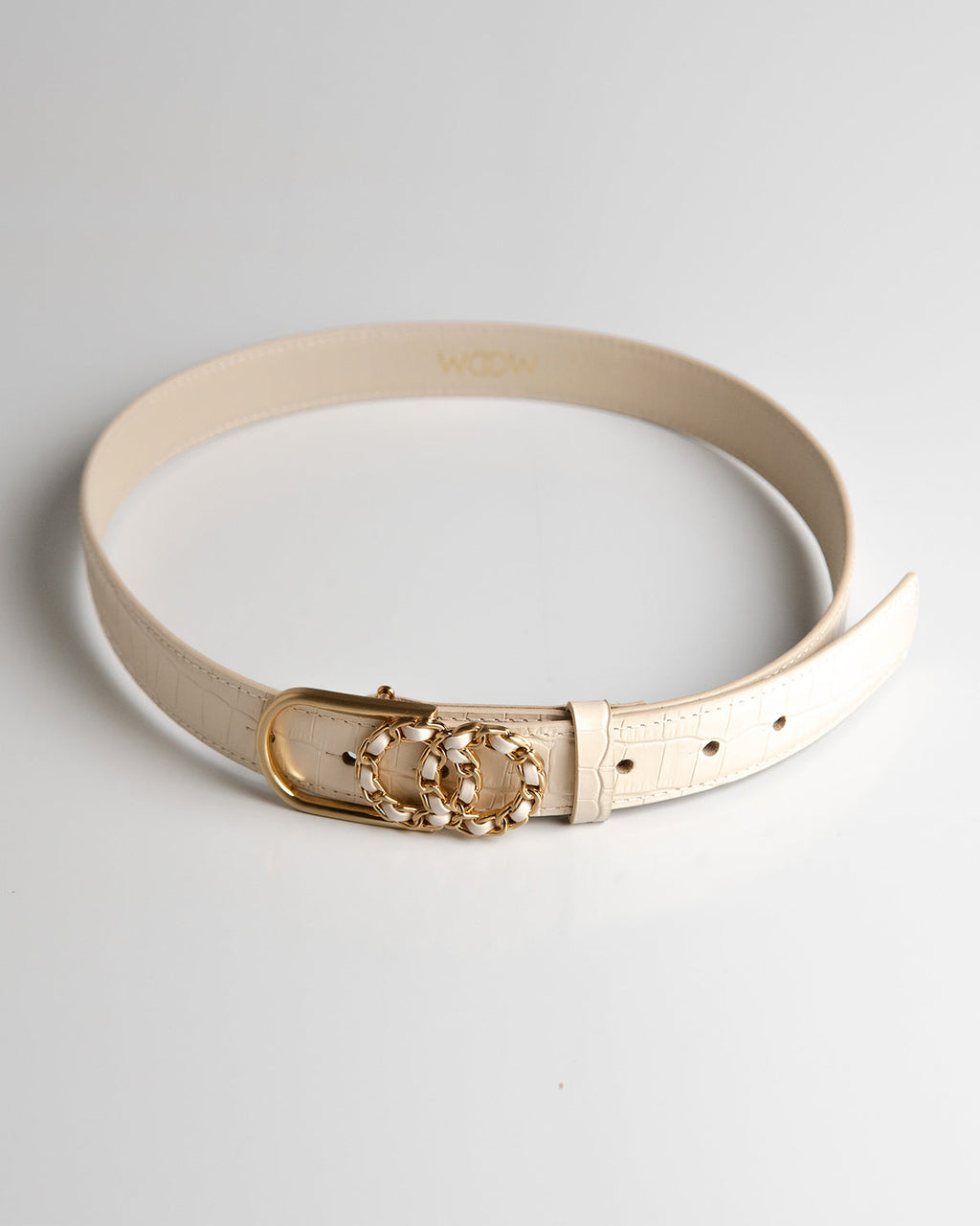 Cinto Celine Couro Off White WOOW