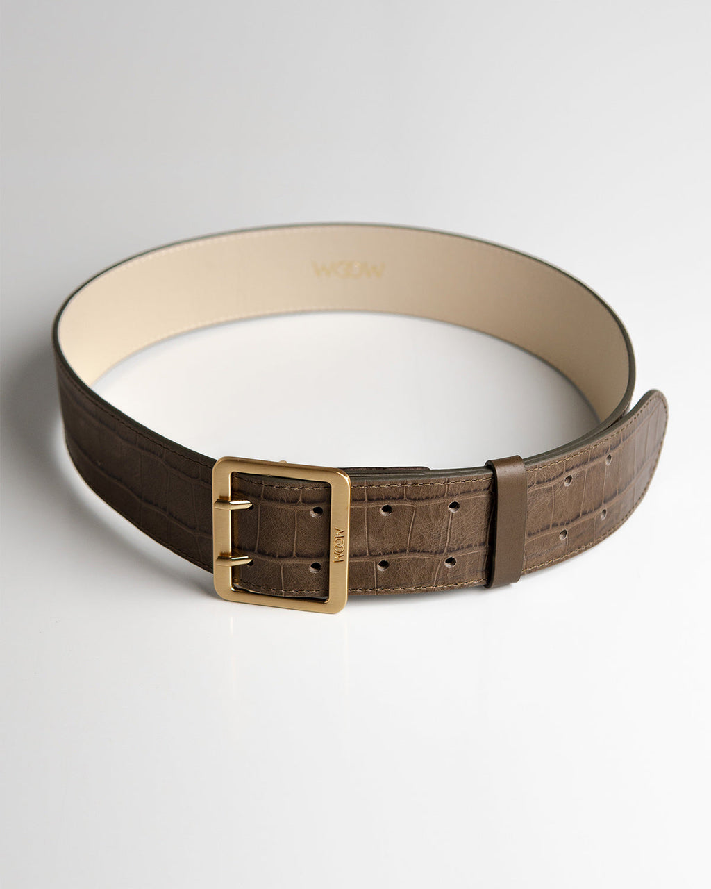 Cinto Djuly Couro Dark Pewter WOOW