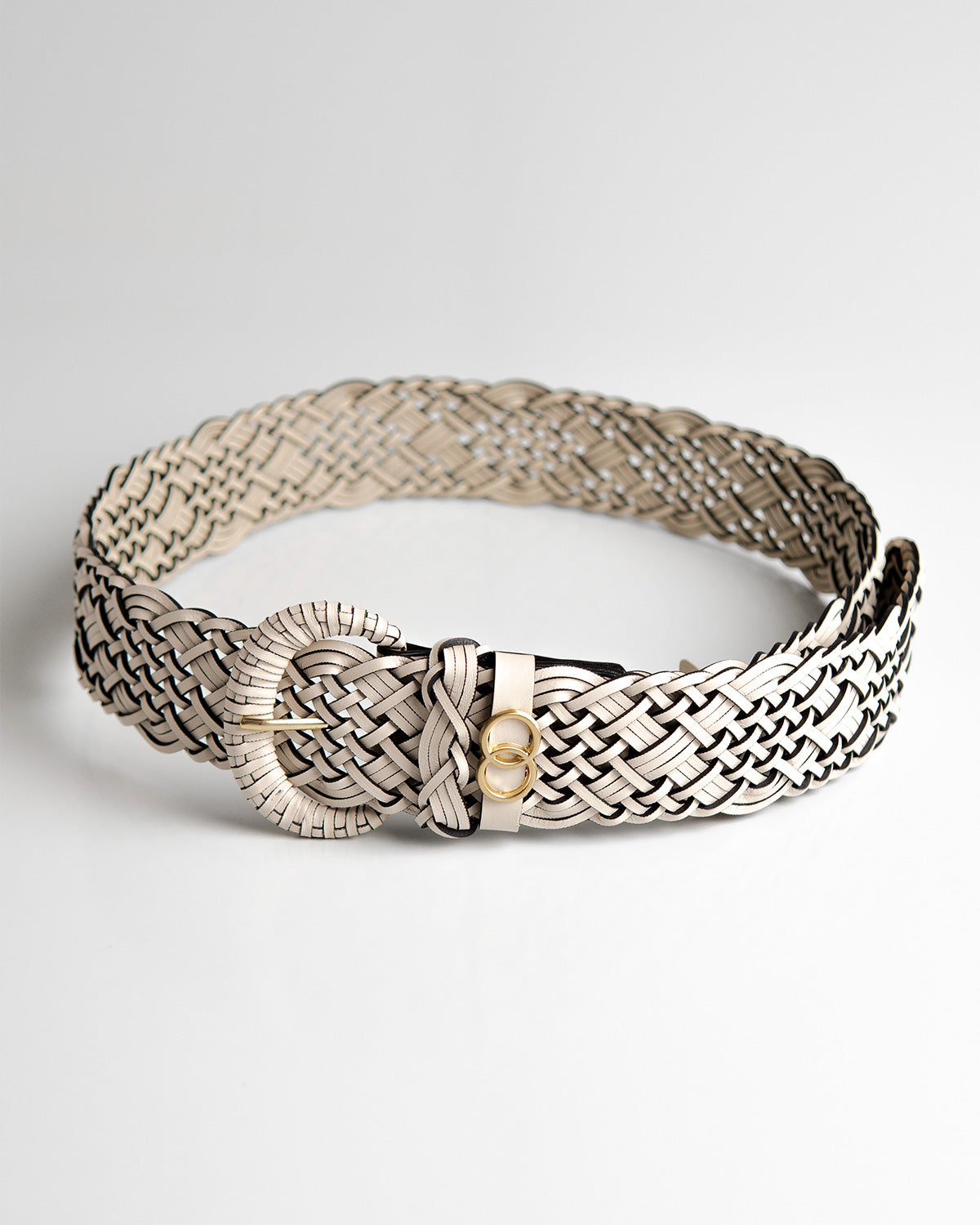 Cinto Safira Couro Off White WOOW
