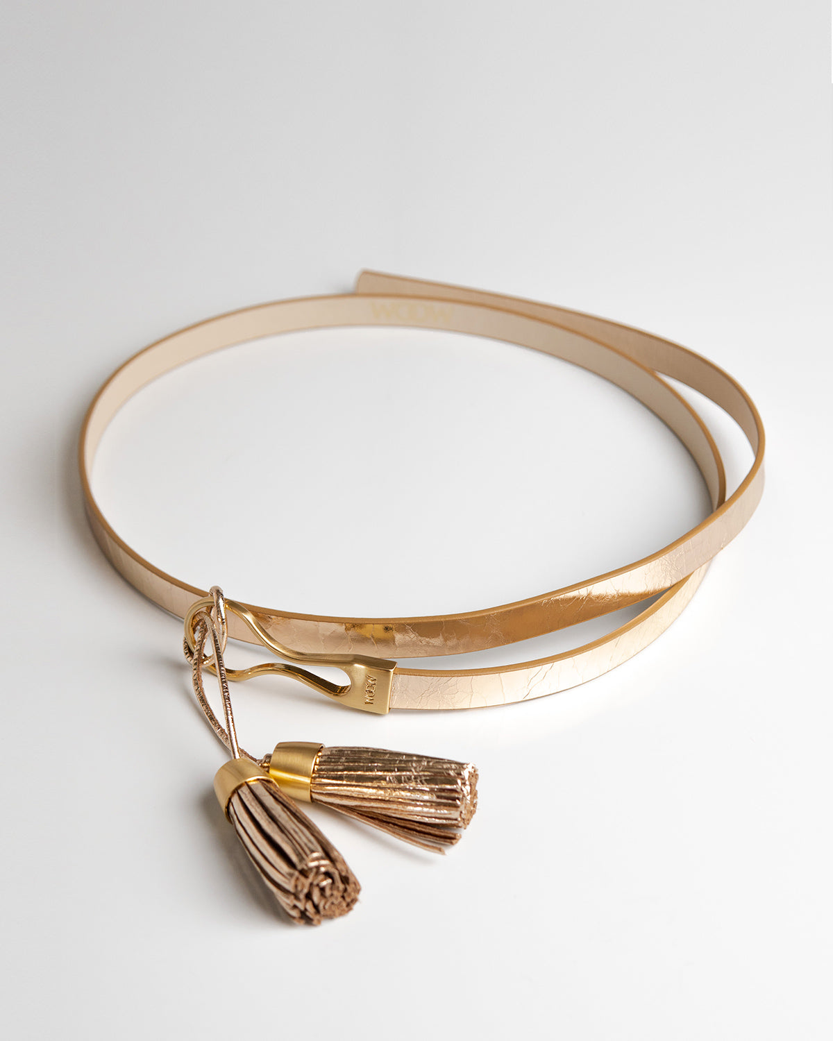 Cinto Zoe Couro Gold WOOW
