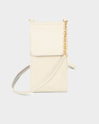 Porta Celular Jade Couro Off White WOOW