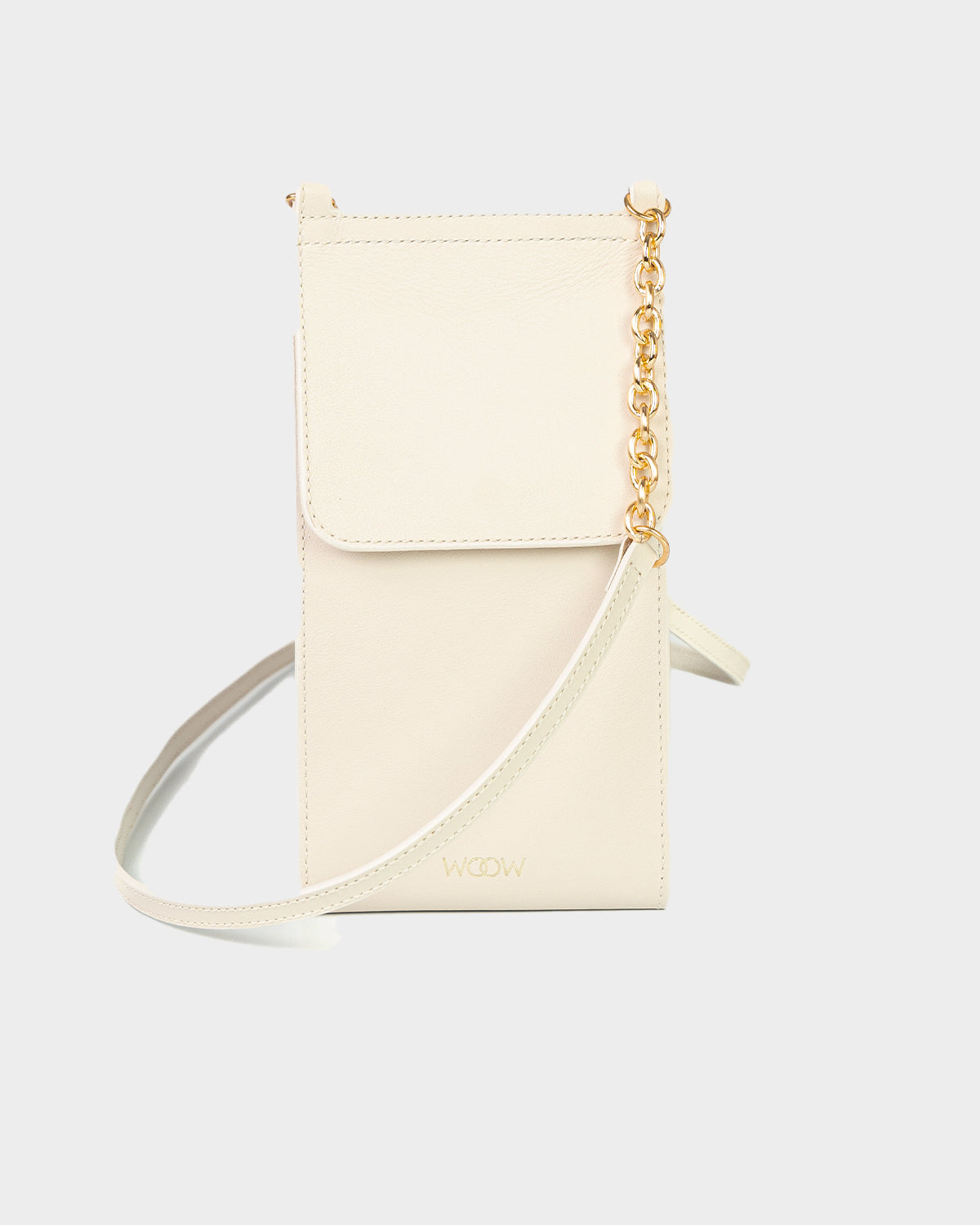 Porta Celular Jade Couro Off White WOOW