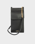 Porta Celular Jade Couro Preto WOOW