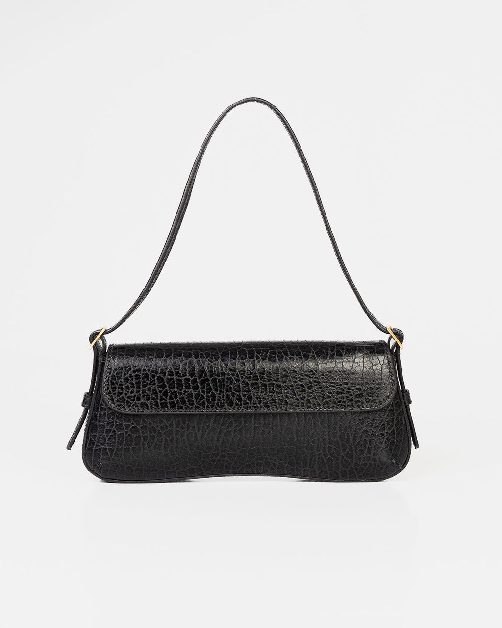 Bolsa Média Giovana Couro Preto WOOW