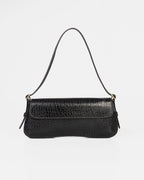 Bolsa Média Giovana Couro Preto WOOW