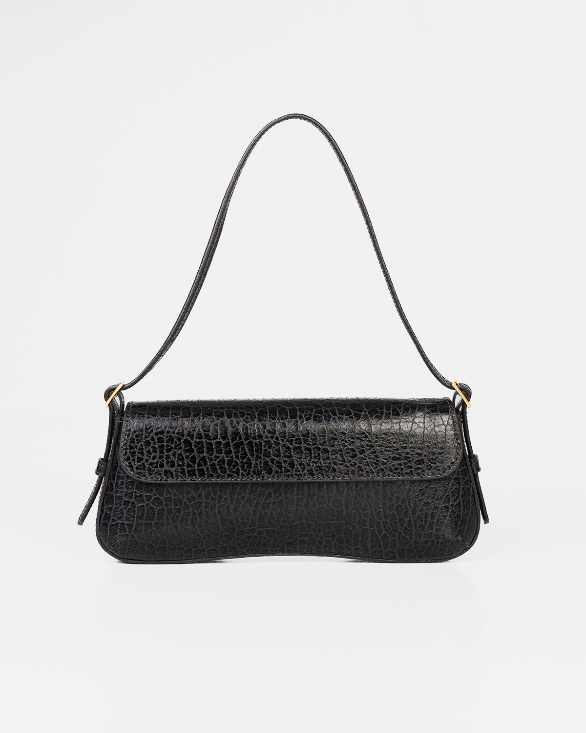 Bolsa Média Giovana Couro Preto WOOW
