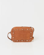 Bolsa Tiracolo Média Dara Couro Camurça Camel WOOW