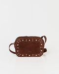 Bolsa Tiracolo Média Dara Ilhós Camurça Marrom WOOW
