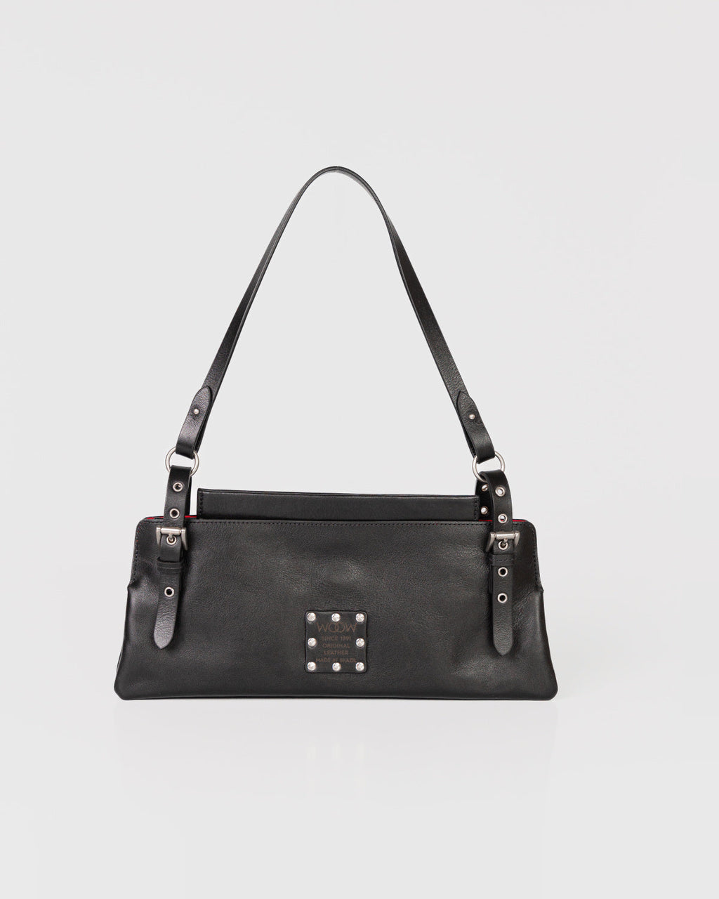 Bolsa Média Selene em Couro Preto WOOW