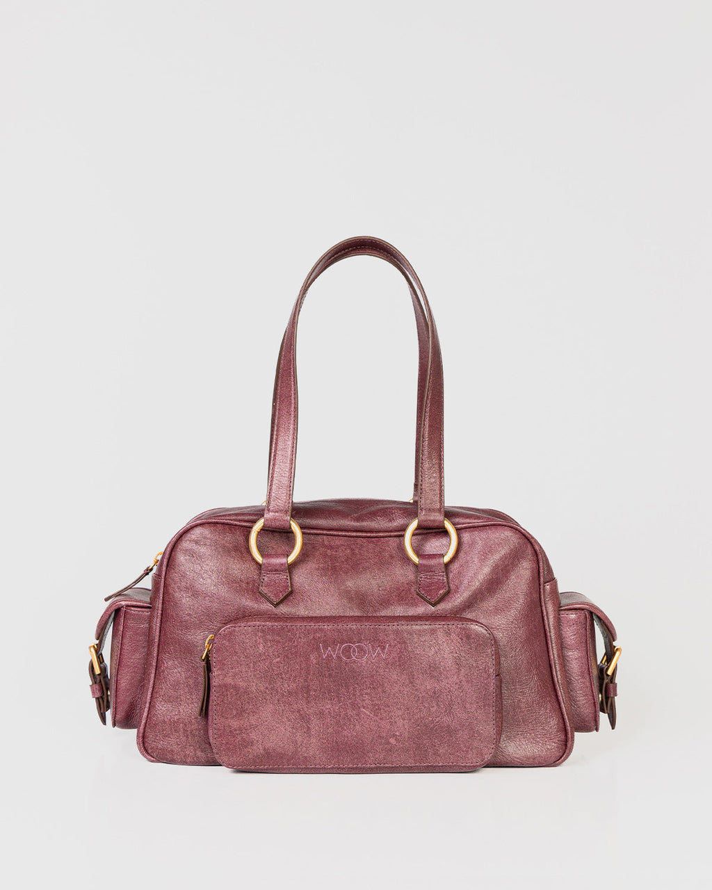Bolsa Atena em Couro Grape WOOW