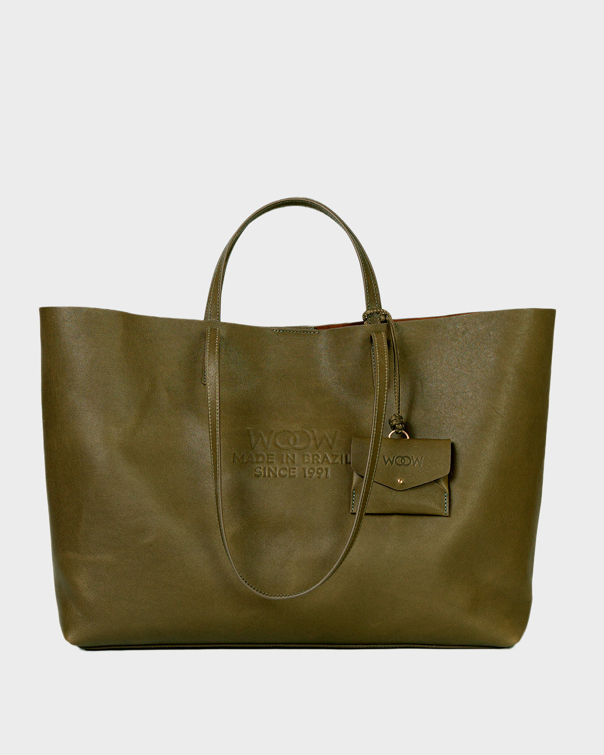 Bolsa Tote Grande Milano Couro Verde Forest WOOW