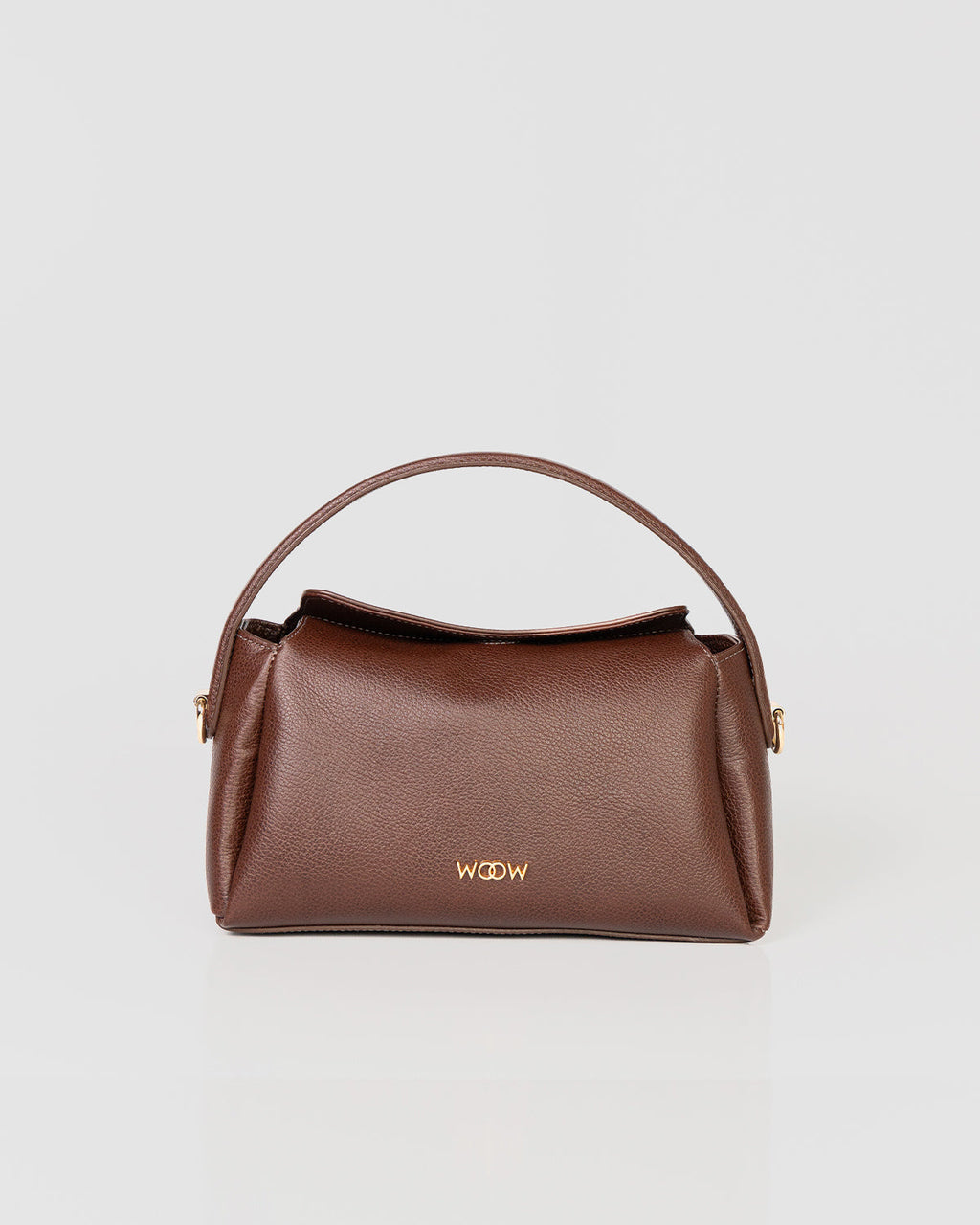 Bolsa Média Clarice em Couro Chocolate WOOW