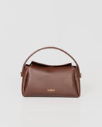 Bolsa Média Clarice em Couro Chocolate WOOW