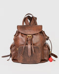 Bolsa Mochila Artemis em Couro Camel WOOW