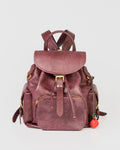 Bolsa Mochila Artemis em Couro Grape WOOW
