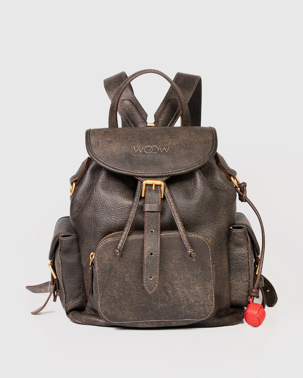 Bolsa Mochila Artemis em Couro Grey WOOW