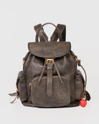 Bolsa Mochila Artemis em Couro Grey WOOW
