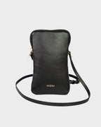 Porta Celular Clara em Couro Preto WOOW
