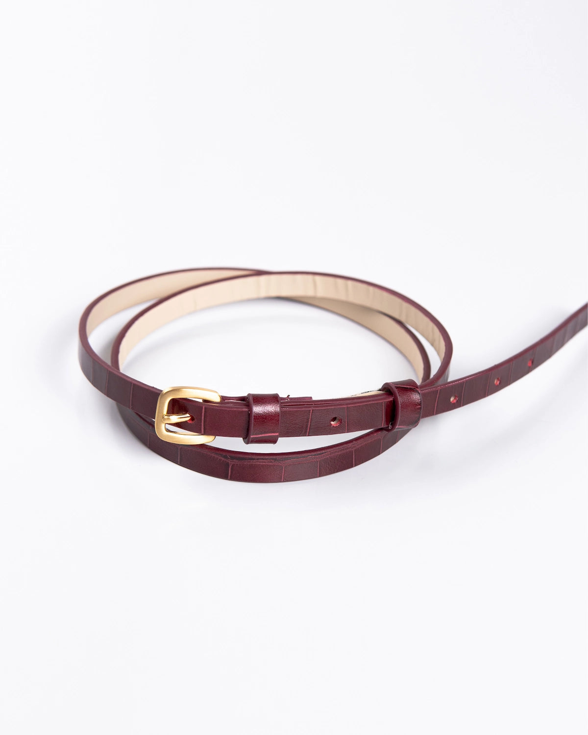 Cinto Bianca Couro Bordô WOOW