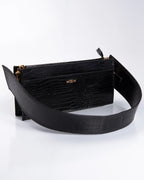 Bolsa Média Margô Couro Preto WOOW