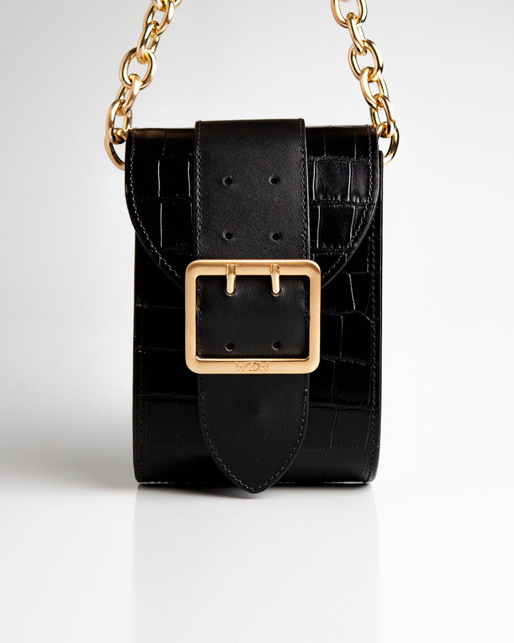 Bolsa Pequena Laila Couro Preto WOOW