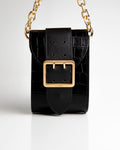Bolsa Pequena Laila Couro Preto WOOW