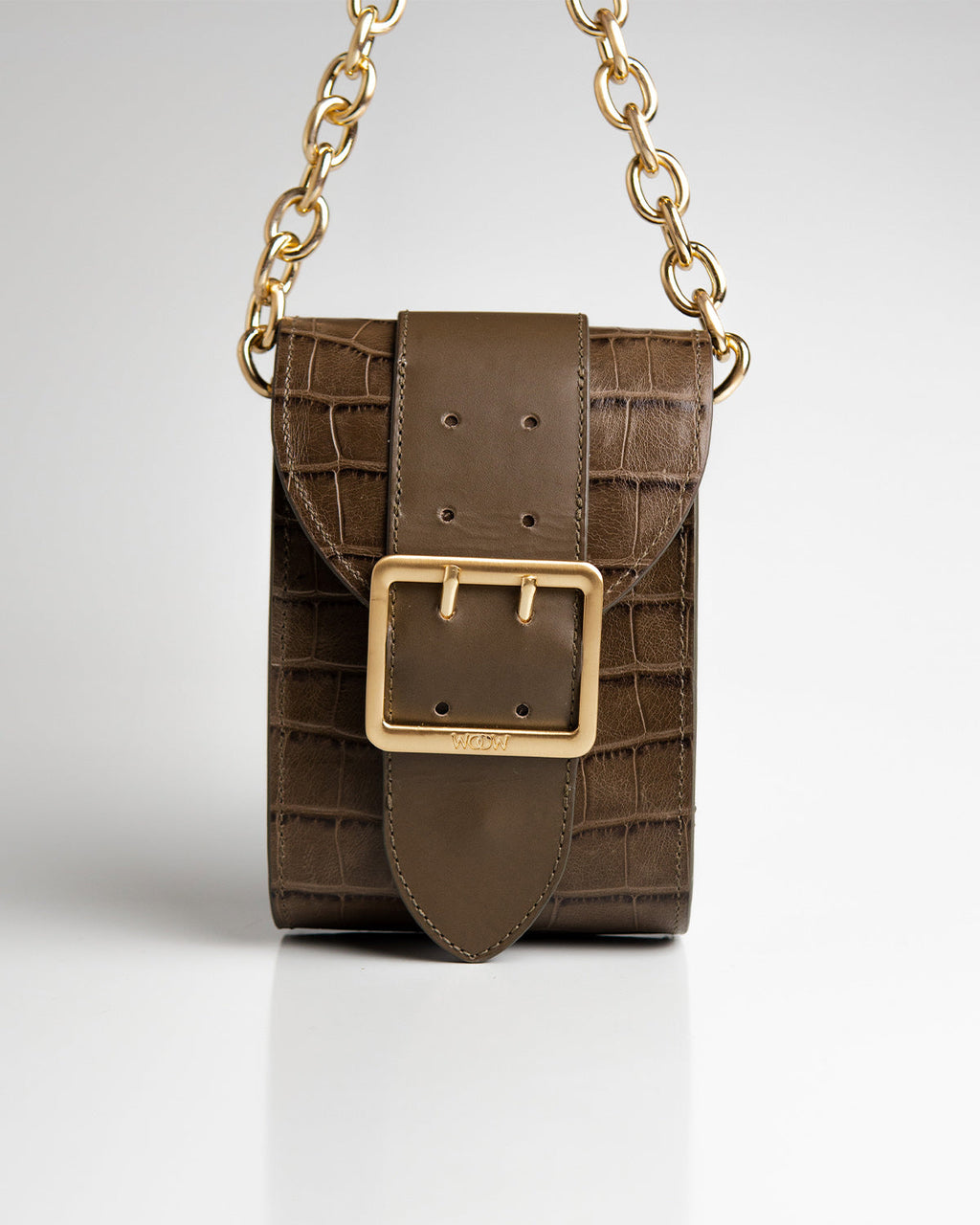Bolsa Pequena Laila Couro Dark Pewter WOOW