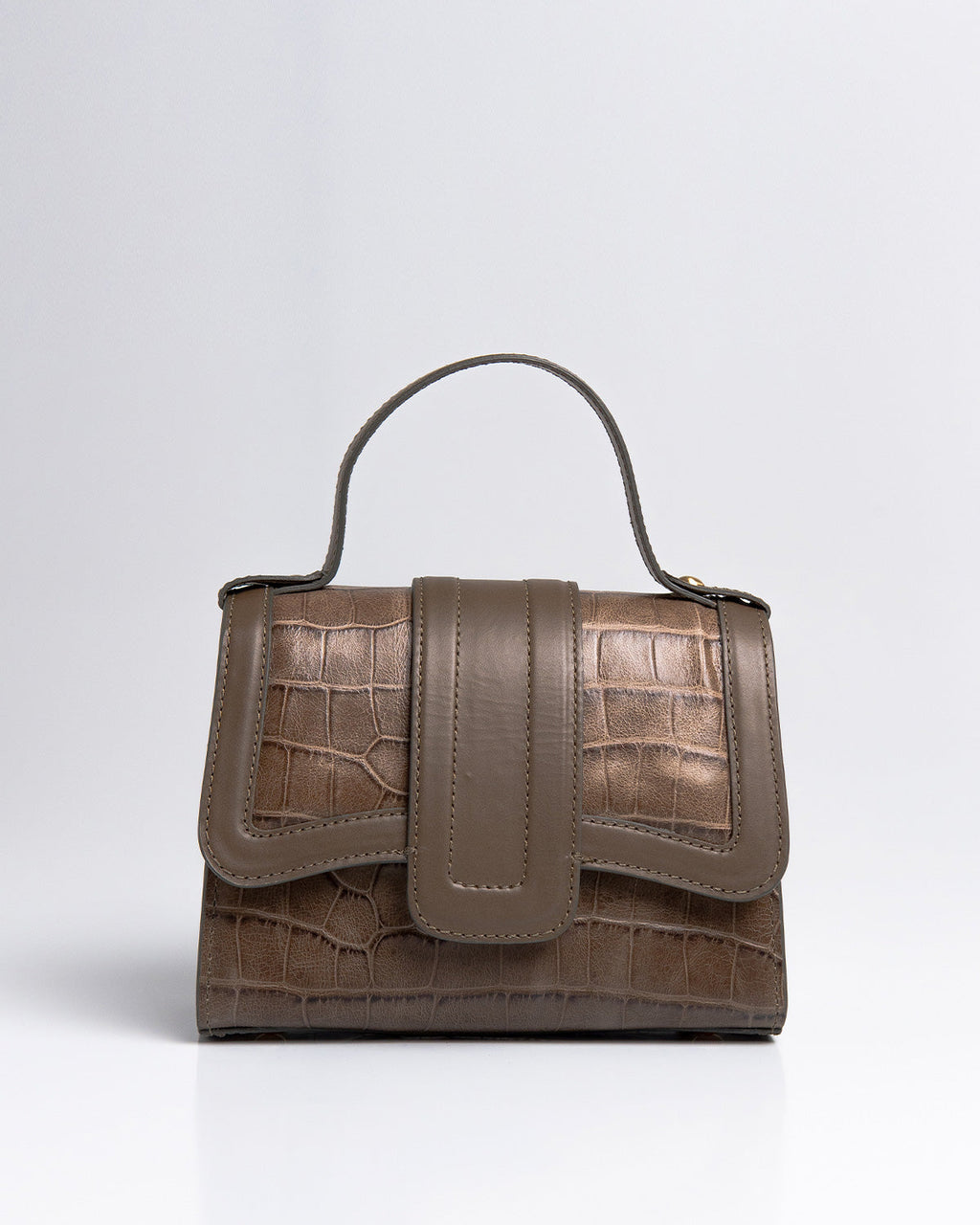 Bolsa Pequena Sophia Couro Dark Pewter WOOW