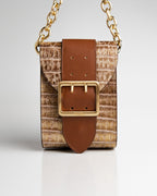 Bolsa Pequena Laila Couro Gold WOOW