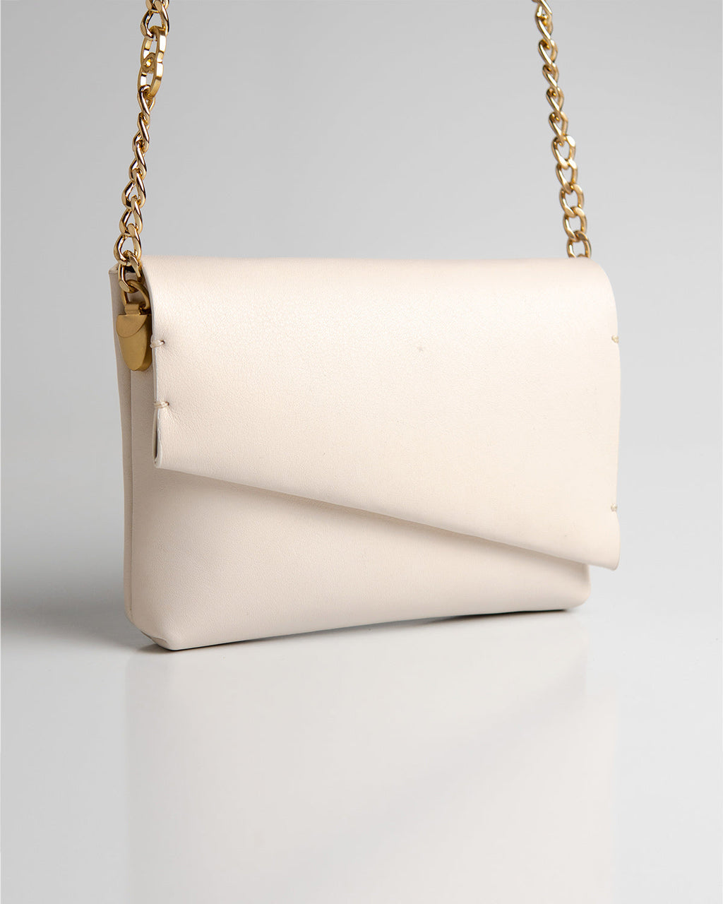 Bolsa Pequena Aya Couro Off White WOOW