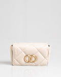 Bolsa Pequena Bella Serena Couro Off White WOOW