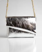 Bolsa Pequena Aya Couro Silver WOOW