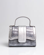 Bolsa Pequena Sophia Couro Silver WOOW