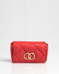 Bolsa Pequena Bella Serena Couro Vermelho WOOW