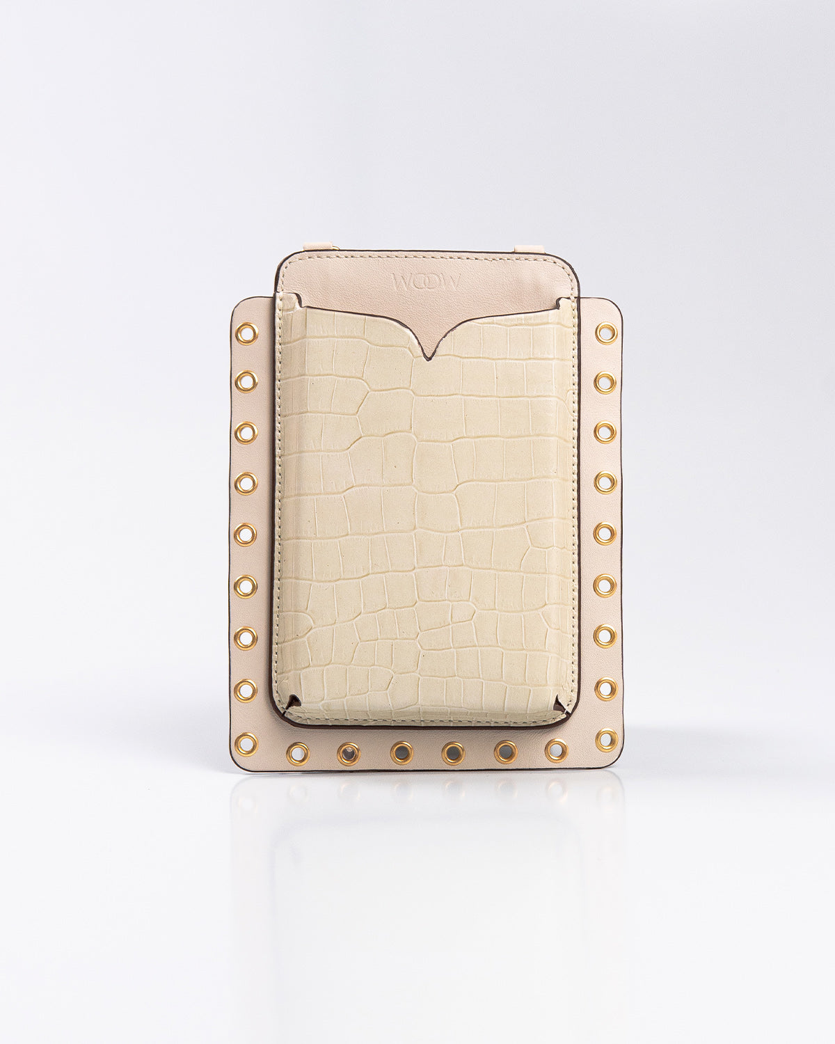 Porta Celular Ina Couro Off White WOOW