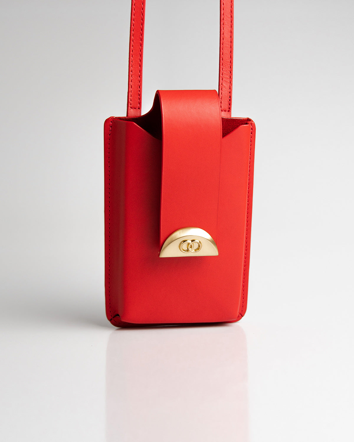 Porta Celular Luiza Couro Vermelho WOOW