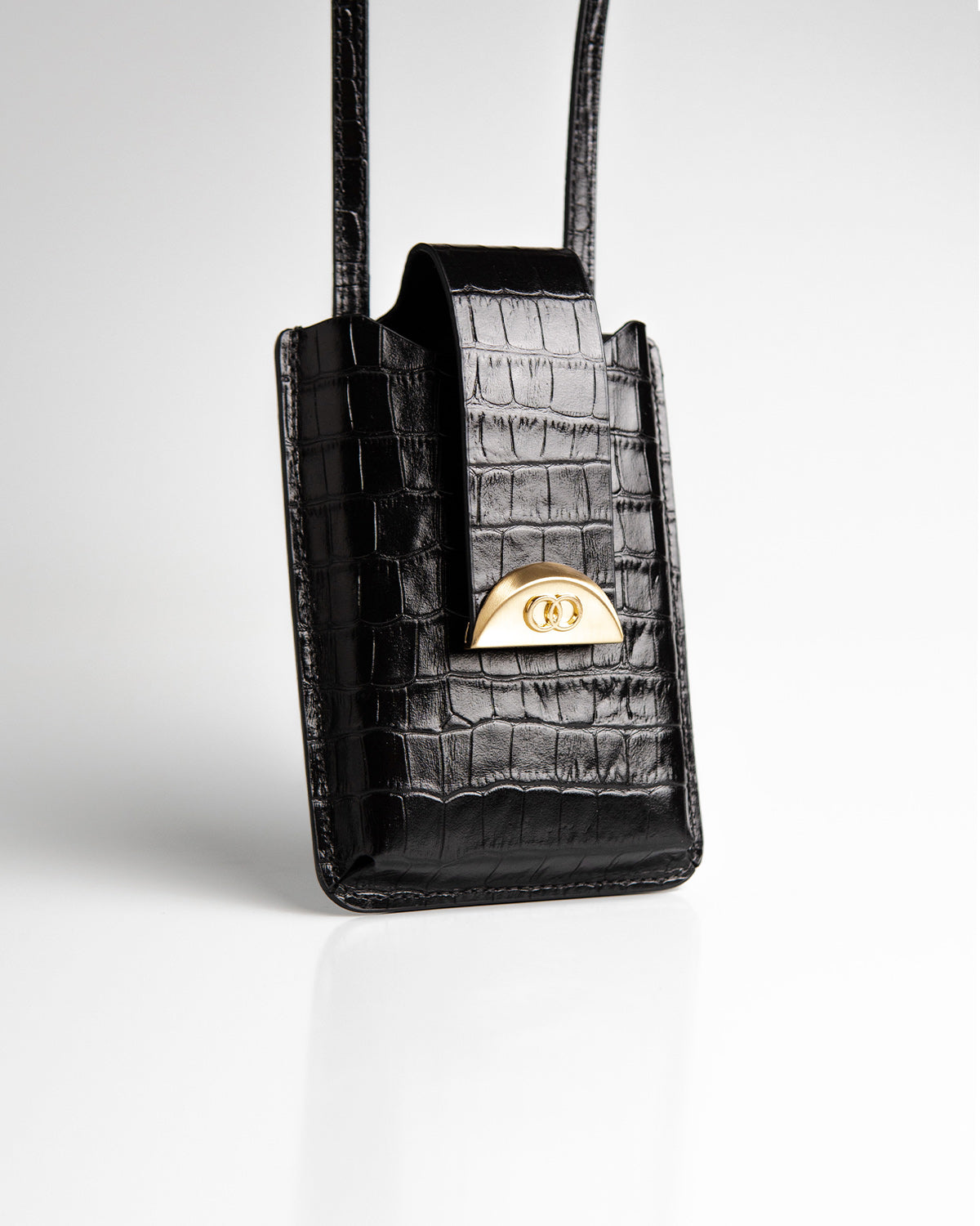 Porta Celular Luiza Couro Preto WOOW
