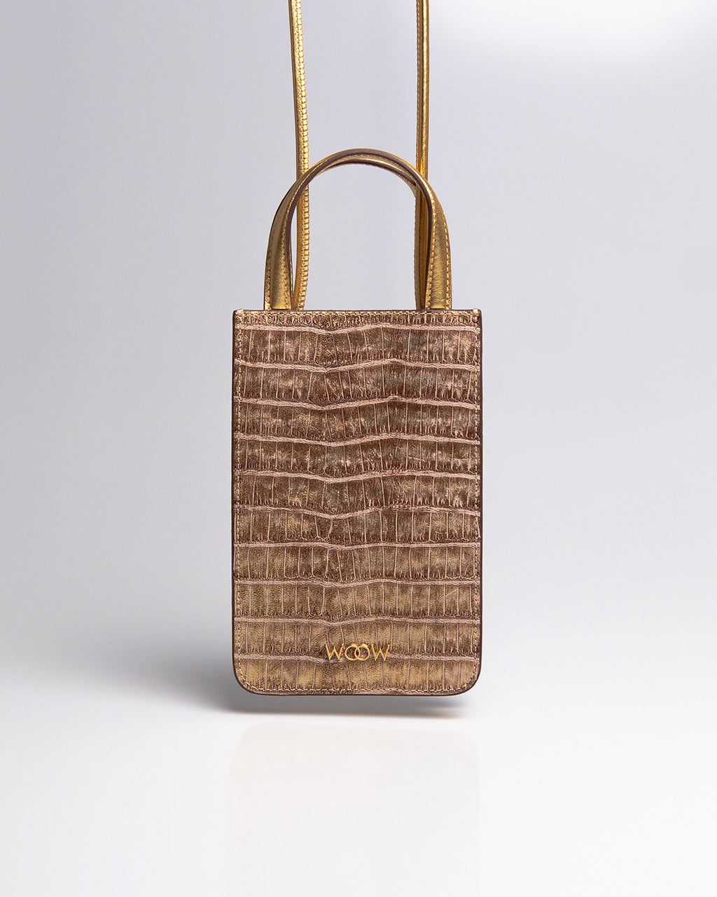 Porta Celular Luna Couro Gold WOOW