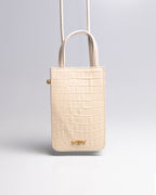 Porta Celular Luna Couro Off White WOOW