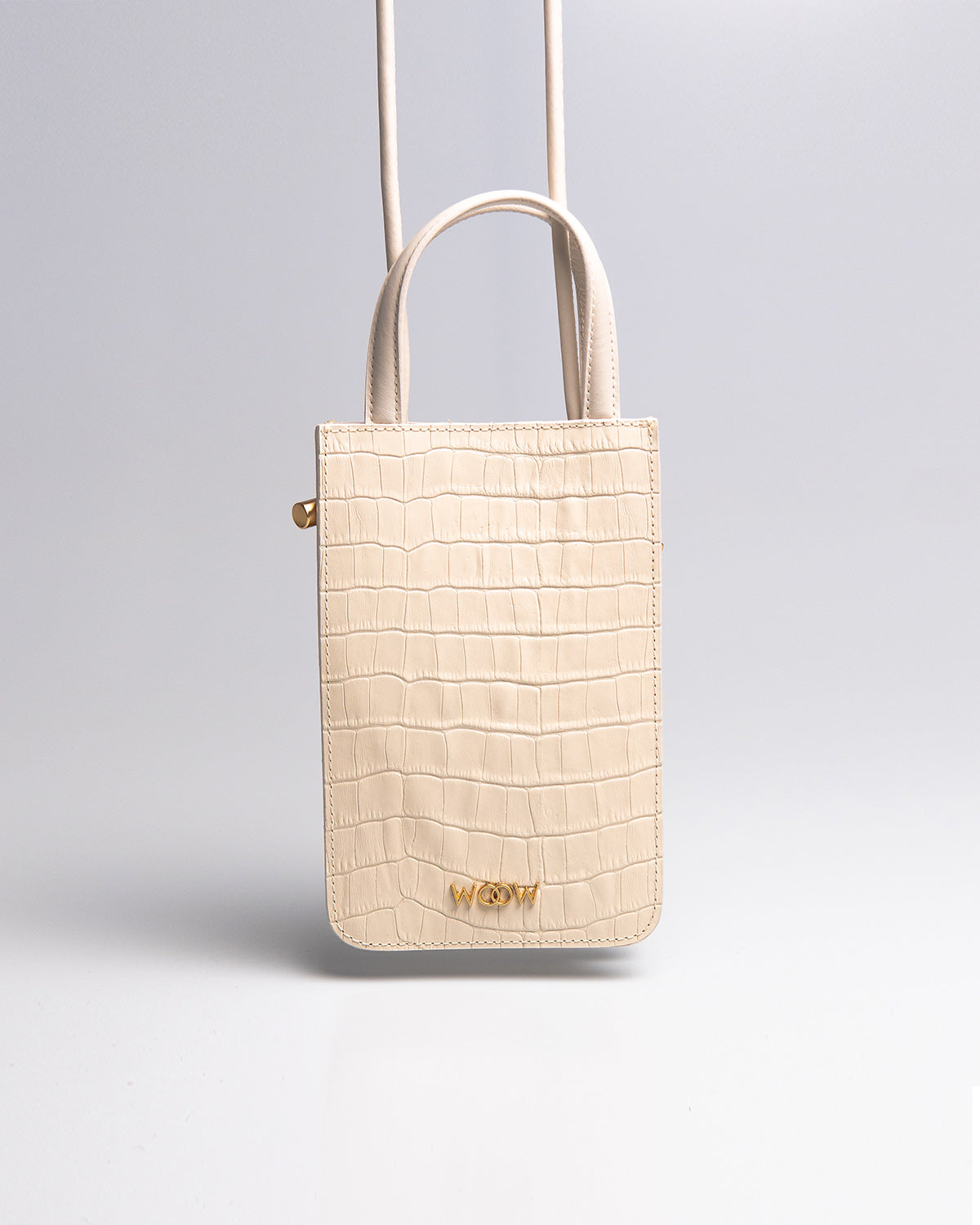 Porta Celular Luna Couro Off White WOOW