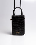 Porta Celular Luna Couro Preto WOOW