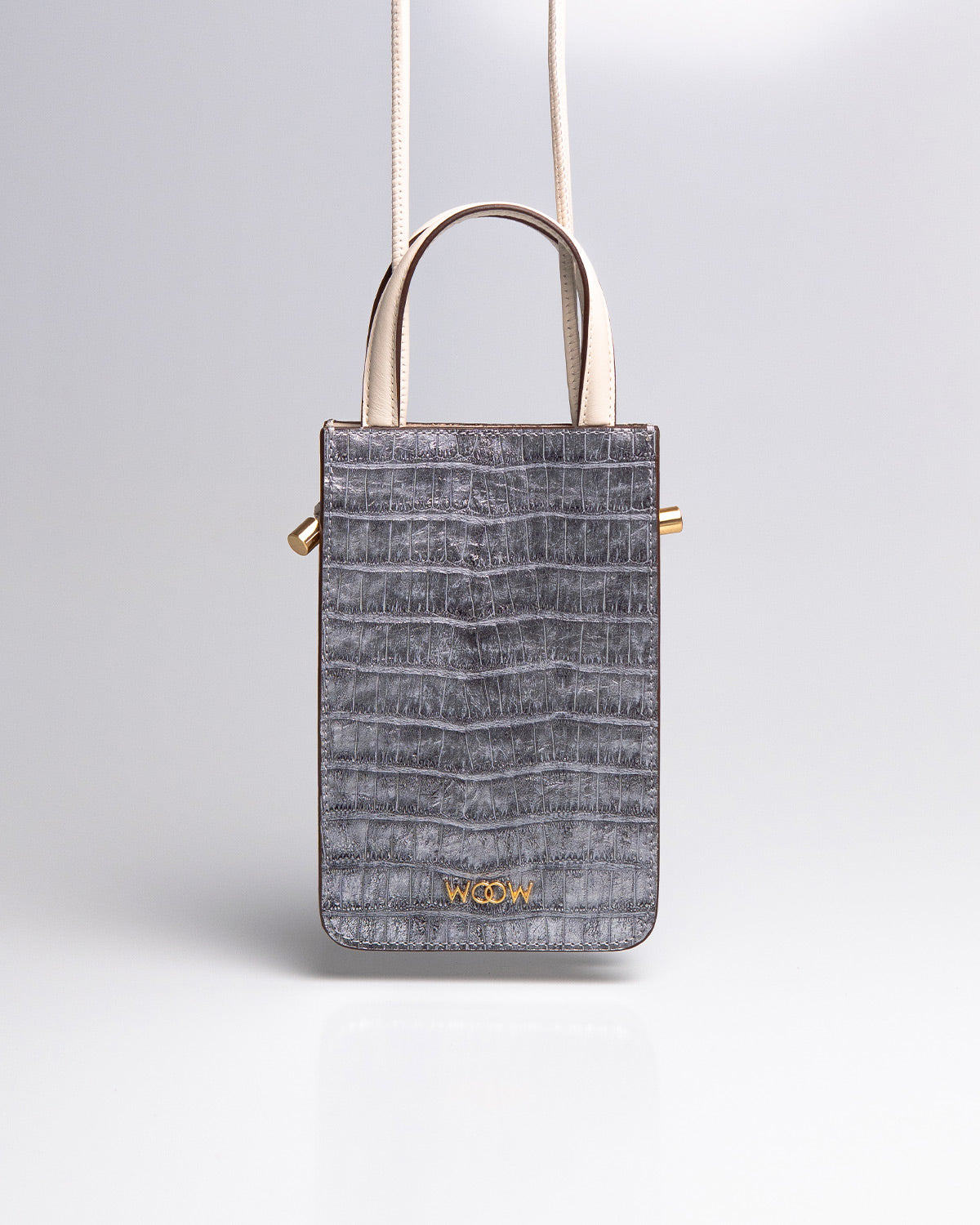 Porta Celular Luna Couro Silver WOOW