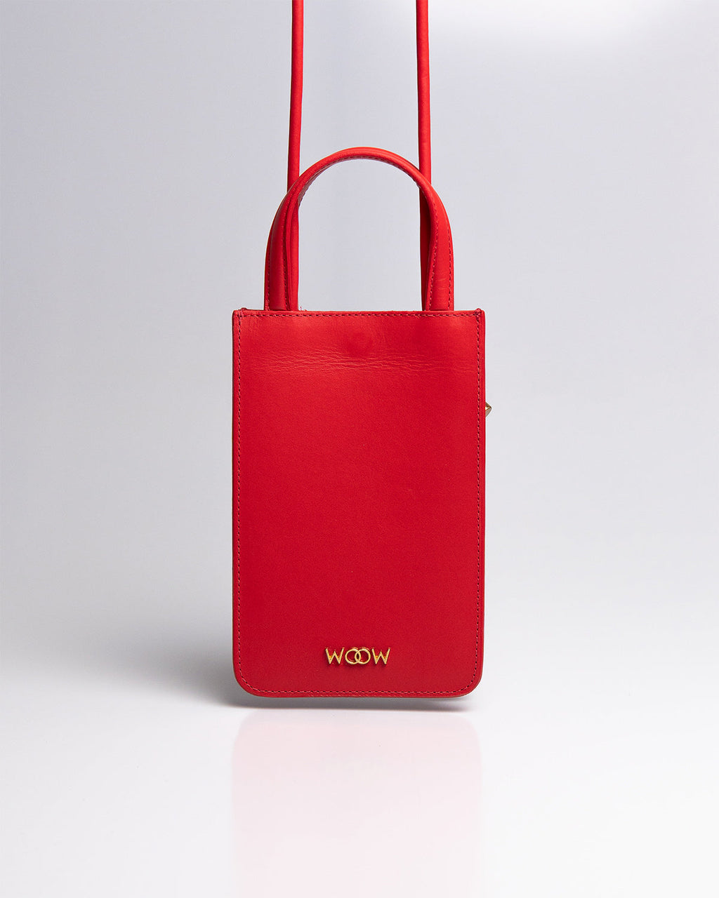 Porta Celular Luna Couro Vermelho WOOW