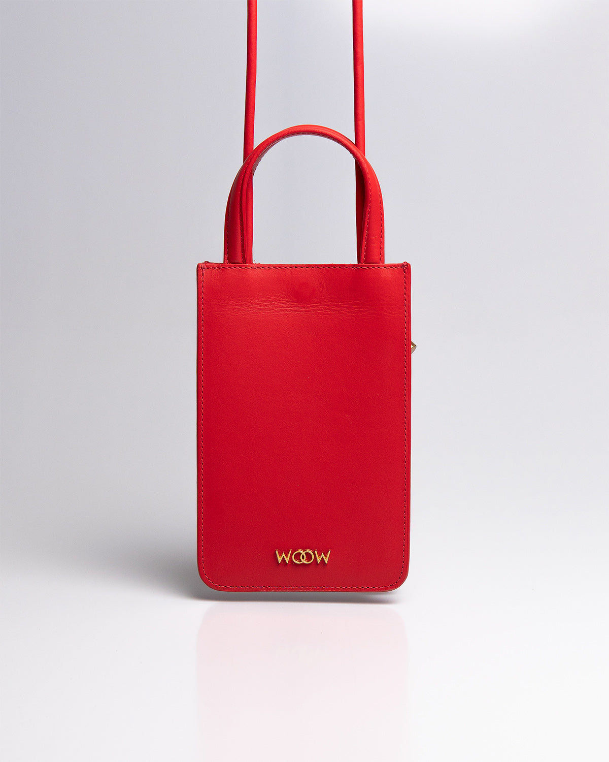 Porta Celular Luna Couro Vermelho WOOW