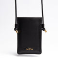 Porta Celular Marina Couro Preto WOOW