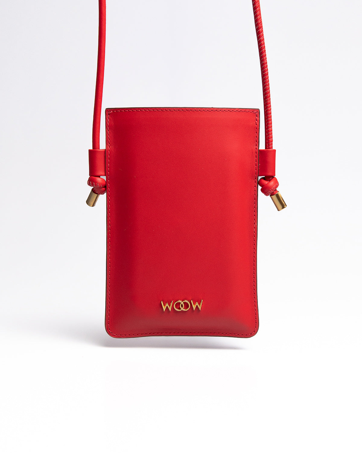 Porta Celular Marina Couro Vermelho WOOW