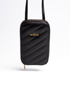 Porta Celular Stella Couro Preto WOOW